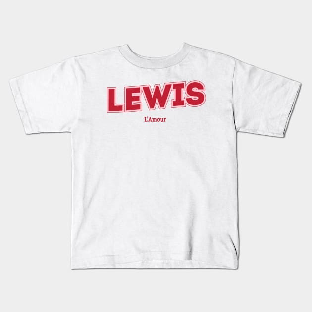 Lewis Kids T-Shirt by PowelCastStudio